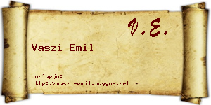Vaszi Emil névjegykártya