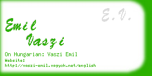 emil vaszi business card